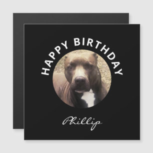 Pit Bull Hund Hund zum Geburtstag Personalisiert M Magnetkarte
