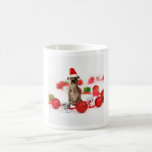Pit Bull Hund mit Geschenkboxen und Weihnachtsschm Kaffeetasse (Mittel)