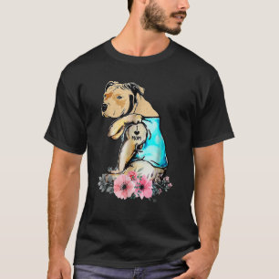 Pit Bull I Liebe Mama Tattoo Mother Day T-Shirt