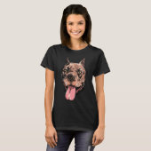 Pit Bull Illustration T-Shirt (Vorne ganz)