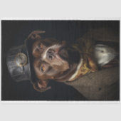 Pit Bull in Anzug und Hat 1 Decoupage Paper Seidenpapier (Vorderseite)