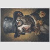 Pit Bull in Anzug und Hat 3 Decoupage Paper Seidenpapier (Vorderseite)