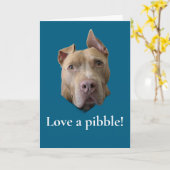 Pit Bull Liebe ein Pibble Karte (Gelbe Blume)