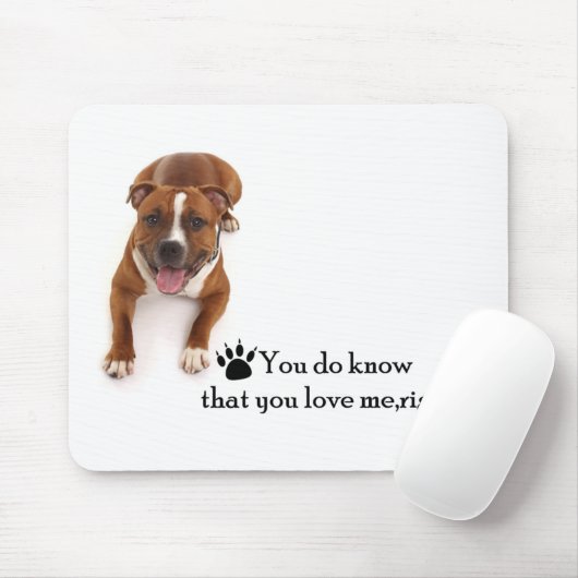 Pit Bull Liebe Mousepad (Mit Mouse)
