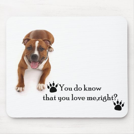 Pit Bull Liebe Mousepad (Vorne)