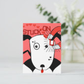 Pit Bull Liebe Petey die Bull Terrier.. Postkarte (Stehend Vorderseite)