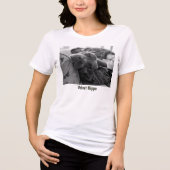 Pit Bull Liebe Samtiger Flusspferd Tri-Blend Shirt (Vorderseite)