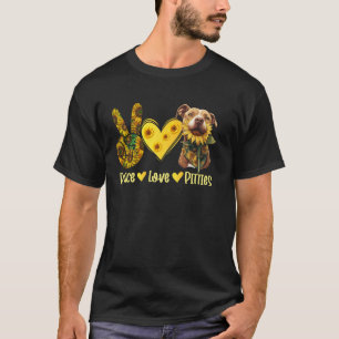 Pit Bull Lives Matter Pittie Sonnenblume Hundemutt T-Shirt