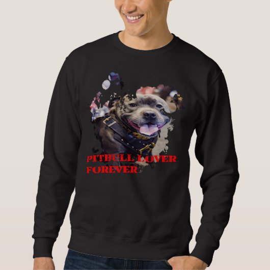 Pit Bull Lover Terrier Mama Ink Sp. Sweatshirt (Vorderseite)