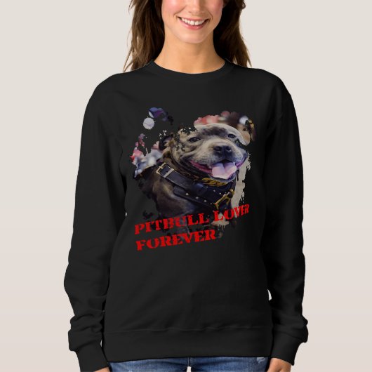 Pit Bull Lover Terrier Mama Ink Sp. Sweatshirt (Vorderseite)