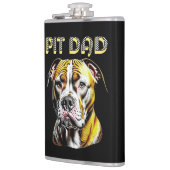 Pit Bull-Mama | Hund Lover Personalisiert Flachmann (Links)