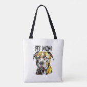 Pit Bull Mama| Hund Lover Tasche (Rückseite)