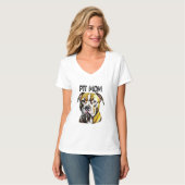 Pit Bull-Mama | Hunde Lover T-Shirt (Vorderseite Vollansicht)
