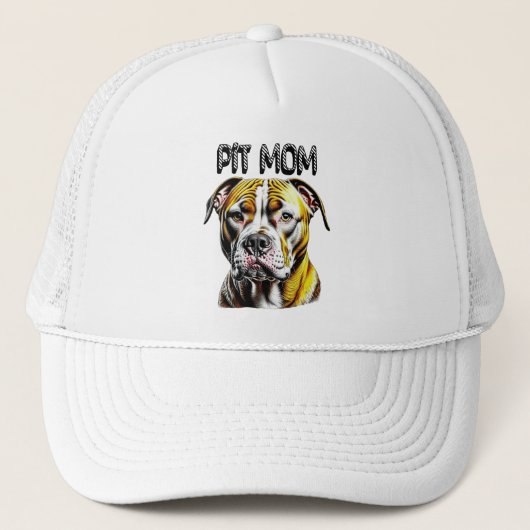 Pit Bull-Mama | Hunde Lover Truckerkappe (Vorderseite)
