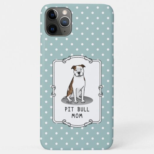 Pit Bull Mama (lt brindle white 3) Hunde Mama Case-Mate iPhone Hülle (Rückseite)