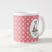 Pit Bull Mama (lt brindle white 3) Hunde Mama Jumbo-Tasse (Vorderseite Rechts)