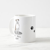 Pit Bull Mama (lt brindle white 3) Hunde Mama Kaffeetasse (Vorderseite Links)