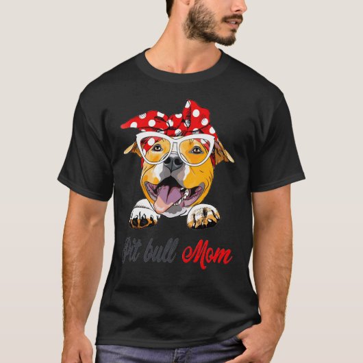 Pit Bull-Mama T-Shirt (Vorderseite)