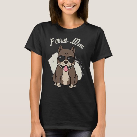 Pit Bull-Mama T-Shirt (Vorderseite)