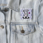Pit Bull mit Blume Button (Beispiel)