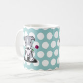 Pit Bull mit Blume Kaffeetasse (Vorderseite Links)