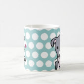 Pit Bull mit Blume Kaffeetasse (Mittel)