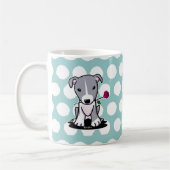Pit Bull mit Blume Kaffeetasse (Links)