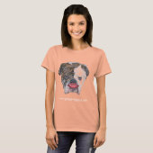 PIT BULL MIT LIPSTICK T-Shirt (Vorne ganz)