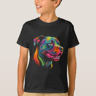 Pit Bull Mutter Hundeliebhaber Buntes Künstlerisch T-Shirt
