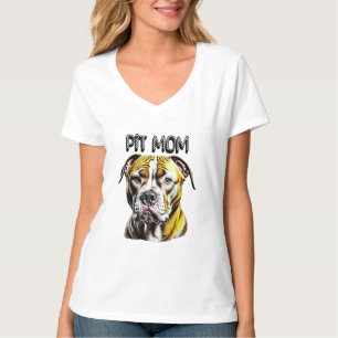 Pit Bull Mutter Hundeliebhaberin T-Shirt