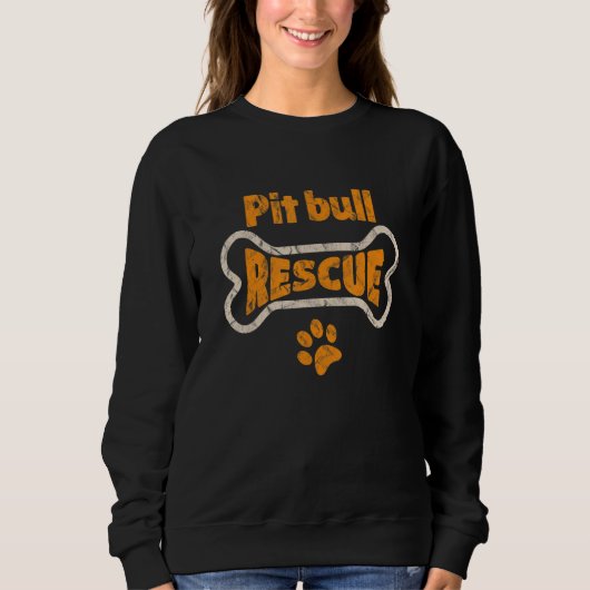 Pit Bull Mutter Pitbull Rettung Hund Adoption Pfle Sweatshirt (Vorderseite)