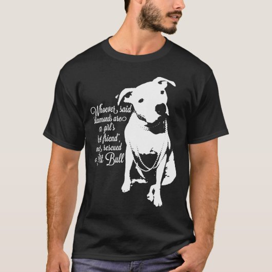 Pit Bull - Nie ein Grubenbull gerettet T-Shirt (Vorderseite)