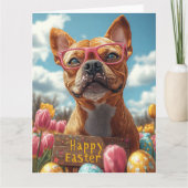 Pit Bull Ostereier Karte (Vorderseite)