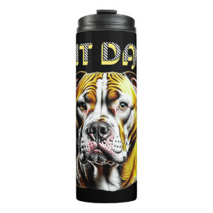 Pit Bull Papa   Hunde Liebhaber  Thermosbecher