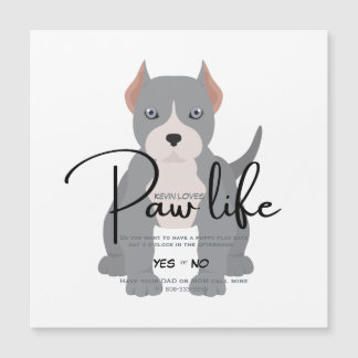 Pit bull paw life play date Einladung