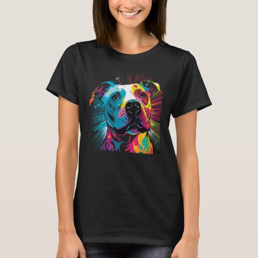 Pit Bull pitbull Artistic Pibble T-Shirt (Vorderseite)