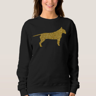 Pit Bull Pittie Pitbull Dog Gold Glitzer Sweatshirt