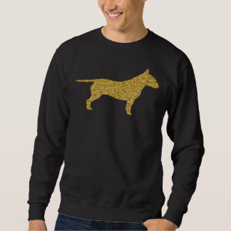 Pit Bull Pittie Pitbull Dog Gold Glitzer Sweatshirt