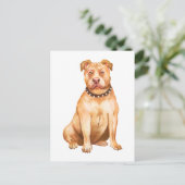 Pit Bull Pittie Welpen Hund Miss Sie Liebe Pitbull Postkarte (Stehend Vorderseite)