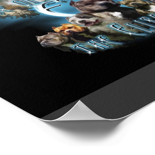 Pit Bull-Plakat Poster (Ecke)