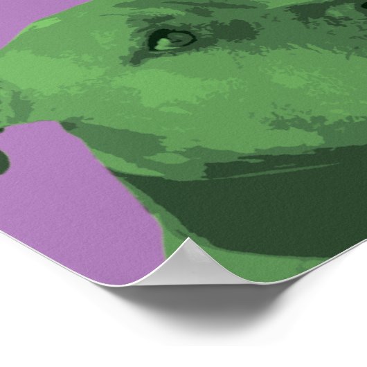 Pit Bull Pop-Art-Poster Poster (Ecke)