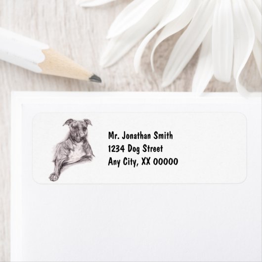 Pit Bull Portrait in Charcoal (Insitu)