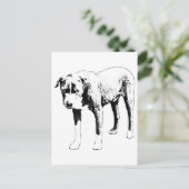 Pit Bull Post, Schneetag Hallo Postkarte (Stehend Vorderseite)