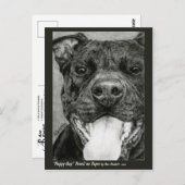 Pit Bull Postcard - "Happy Typ" Postkarte (Vorne/Hinten)