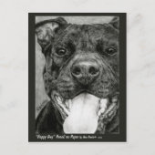 Pit Bull Postcard - "Happy Typ" Postkarte (Vorderseite)