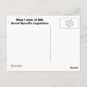 Pit Bull Postkarte (Rückseite)