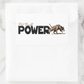 Pit Bull Power! Rechteckiger Aufkleber (Tasche)