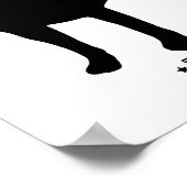 Pit Bull Print Poster (Ecke)