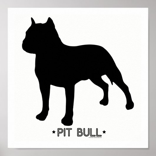 Pit Bull Print Poster (Vorne)