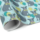 Pit Bull Puppy Dog mit Brille und Balloons Geschenkpapier (Rolleneckpunkt)